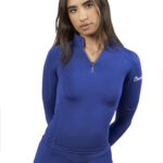 Quarter Zipper Sculpt Top - Royal Blue